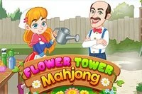Ta bort alla staplade blombrickor i detta Tower Mahjong-spel