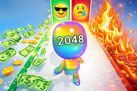 Spring, slå ihop och väx till en jättestor nummerhjälte i Man Runner 2048