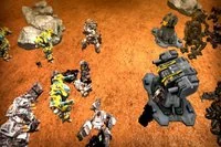Exakt militärstridssimulator med realistiska mek-robotar