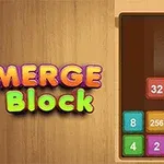Färgglada numrerade block staplade på ett rutnät med texten MERGE Block bredvid
