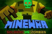 Ha kul med det underhållande spelet MineWar Soldiers vs Zombies i episka