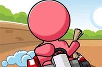 Här finns ett kart-racing arkadspel med 3D-förare och plattformbanor
