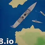 Översiktsbild av havet med tre fartyg som rör sig mellan öar