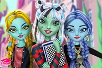 Frigör din inre fashionista med klädspelet Monster Girls High School Squad!