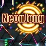 Färgglad, geometrisk neontext med trianglar och pilar mot en mörk bakgrund