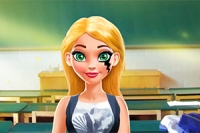 Hjälp studenten Nina att förbereda sig för en glamorös fest i skolan och ge
