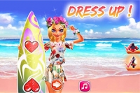 Ha kul med surfartjejen Nina på stranden!