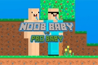 Noob Baby vs Pro Baby är ett fantastiskt äventyrsspel för två spelare