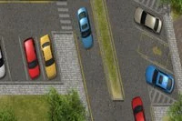 Kör en taxi och parkera den i markerade parkeringsplatser