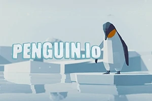 En stiliserad pingvin står på ett isblock med texten Penguin