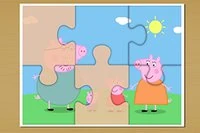 Peppa Pigs pusselspel med tre svårighetsnivåer