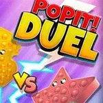 Gul anka och rosa stjärna med ögon står mot varandra med texten Pop it!