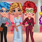 Tre tecknade figurer klädda i 80-talsmode med texten Popular 80s Fashion Trends synlig i bakgrunden