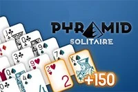 Njut av denna stiliga version av klassiska Pyramid Solitaire!