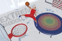 Upplev spännande basketutmaningar i Ragdoll Mega Dunk med världens bästa
