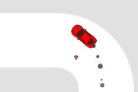 Känn adrenalinet när du sladdar bilen genom oändliga banor i Red Car, det