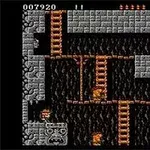Rick Dangerous Ett pixelgrafikspel med stenvÀggar, stegar och platÄer, samt en hinderliknande spikboll