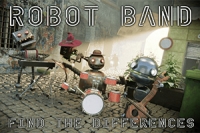 Hitta alla skillnader i bilderna av dessa livliga robotar som spelar sina