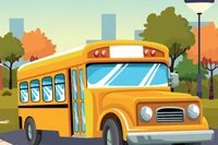 Skolbuss är ett roligt simuleringsspel där du kör en buss till skolan