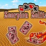 En animerad skorpion med spelkort och text mot en ökenbakgrund