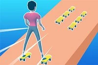 Kan du nå mållinjerna i Skate Sky Roller?
