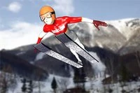 Fantastisk olympisk stil backhoppning