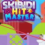 En tecknad karaktär med övervakningskamera som huvud står framför ett staket, medan en person i toalett syns i bakgrunden under titeln Skibidi Hit Master