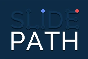 Texten SLIDE PATH på en mörk bakgrund med små färgade punkter ovanför bokstäverna