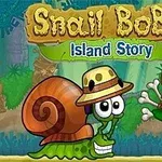 En tecknad snigel med en hatt står framför en skylt med text och en grön figur med stora ögon som håller en spegel