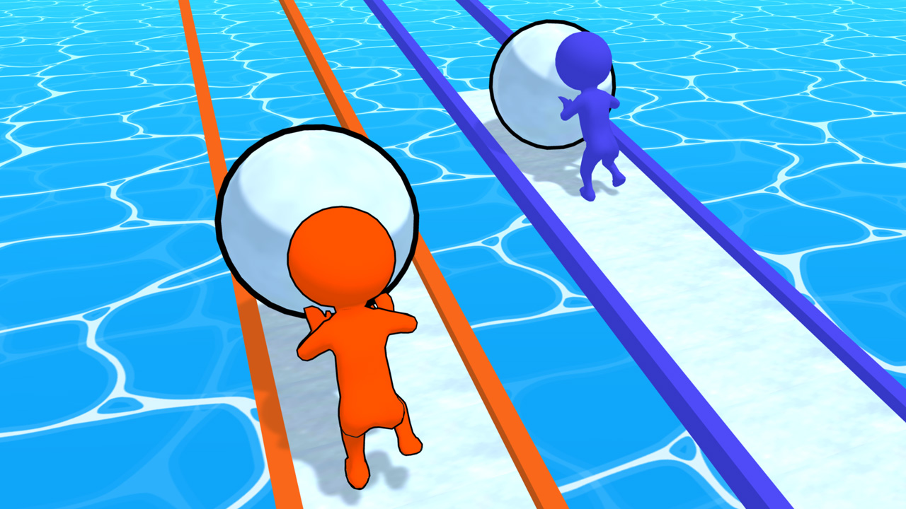 Snowball Racing Lettering Snowball Racing 🕹️ Spela gratis på Play123
