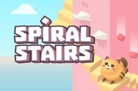 Du är en 3D-katt vars jobb är att klättra en spiraltrappa