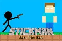 Stickman, du måste döda alla blockzombiemän