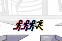 Stickman Party Electric är ett roligt äventyrsspel för två spelare