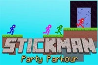 Stickman Party, ett spel där du kan spela med 4 vänner, spelas i 2 grupper om