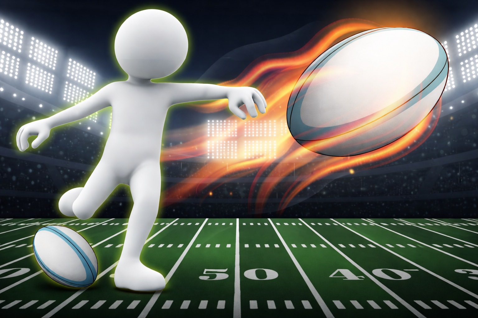 Stick Figure Playing Rugby Stickman Rugby Run and Kick 🕹️ Spela gratis på Play123