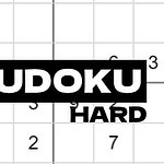 Sudoku-pussel med svårighetsgraden HARD överlagrat på bilden