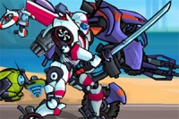 Här är ett sidscrollande robot-shooter äventyrsspel