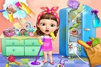 Lek husmakeover och städa stökig lekplats-spel för barn