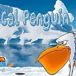 Två tecknade fåglar, en svart och en vit, står mot varandra på en isig bakgrund med texten Tactical Penguin ovanför dem