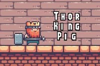 Roligt 2D-spel med Kung Grisen och flera nivåer med fällor och hinder