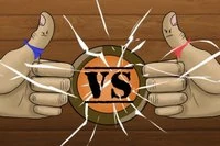 Har du någonsin sett en tummfight i Vilda Västern?