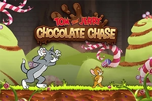 Tom and Jerry: Chocolate Chase Tom och Jerry jagar varandra i en godisvärld med choklad och polkagrisar