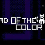 Texten TOME OF THE COLOR med en pixlad kattsiluett på en mörkblå och svart bakgrund