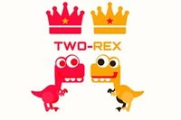 Färgglatt T-Rex löparspel med tvåspelarläge