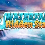 Texten Waterfall Hidden Stars visas med en bild av ett vattenfall i bakgrunden