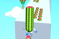 Förbered dig för en unik serie tävlingar i Watermelon Run 3D