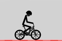 Han måste cykla med en wheelie som utmaning