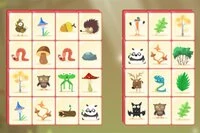 Vackert mahjongspel i skogen!