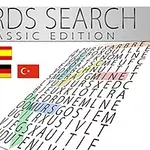 Ordgåta med engelska, franska, spanska, portugisiska, italienska, tyska och turkiska flaggor