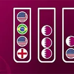 Tre provrör skiljs åt med flaggor från flera länder inklusive USA, Brasilien, Qatar och England, mot en mörklila bakgrund